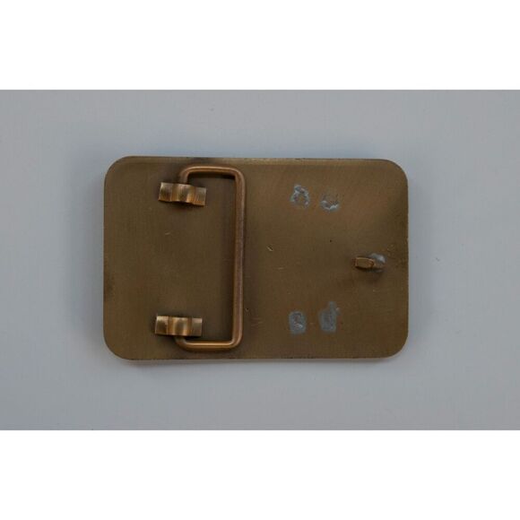 Vintage 1982 AACE Houston Texas Advertisement Brass Belt Buckle - Picture 4 of 4